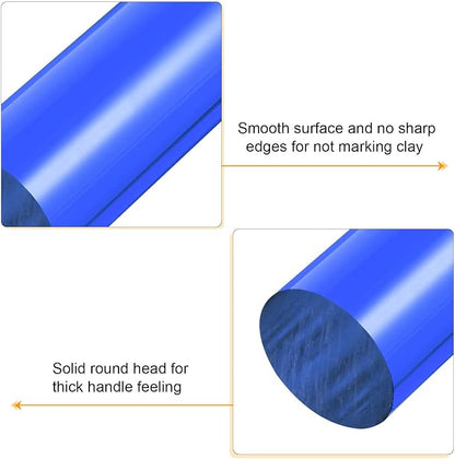 HARFINGTON Acrylic Clay Roller 8 Inch x 1 Inch Solid Non-Stick Plastic Round - Image 4
