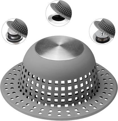 Shower Drain Hair Catcher, Bathtub Drain Cover Foldable Silicone Shower & Tub by SayGoodbyetoHairClogging