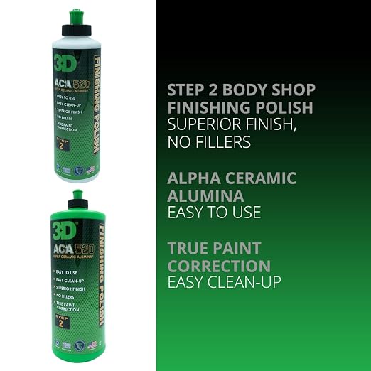 3D ACA 520 Finishing Polish - 8oz - Step 2 Body Shop Finishing Polish - Easy - Image 2