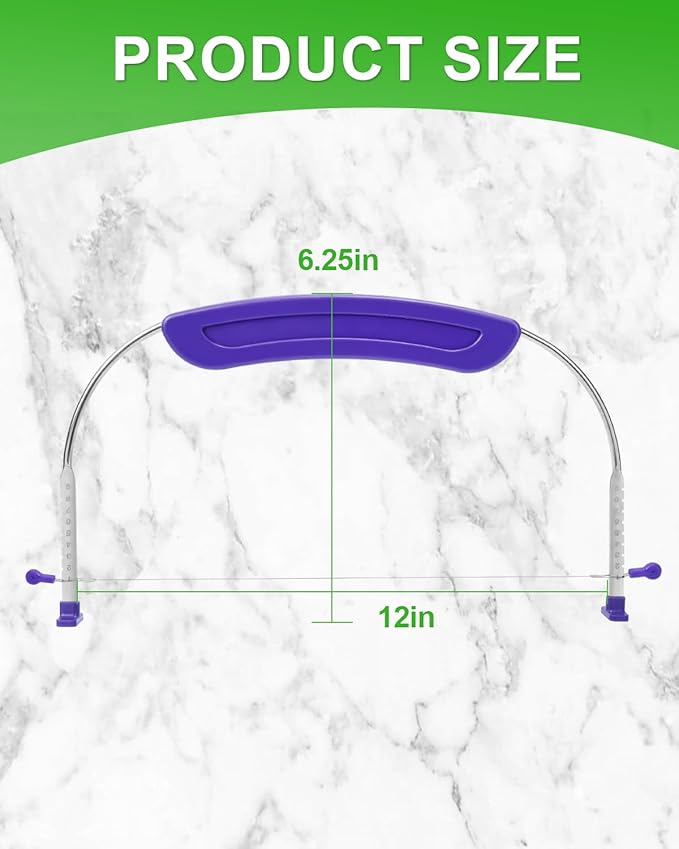 Purple Cake Cutter Slicer Leveler, Premium Food Grade Stainless Steel Cake - Image 5