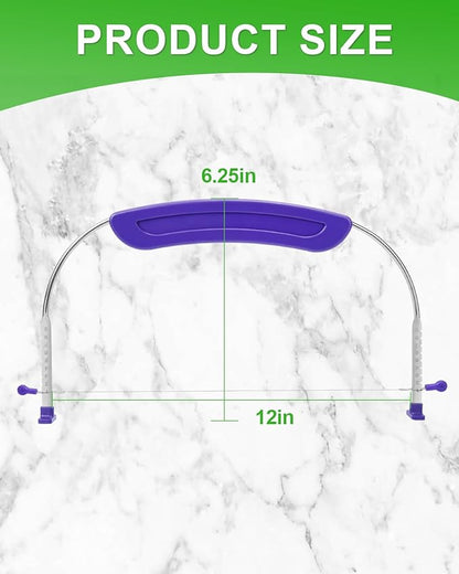 Purple Cake Cutter Slicer Leveler, Premium Food Grade Stainless Steel Cake - Image 5
