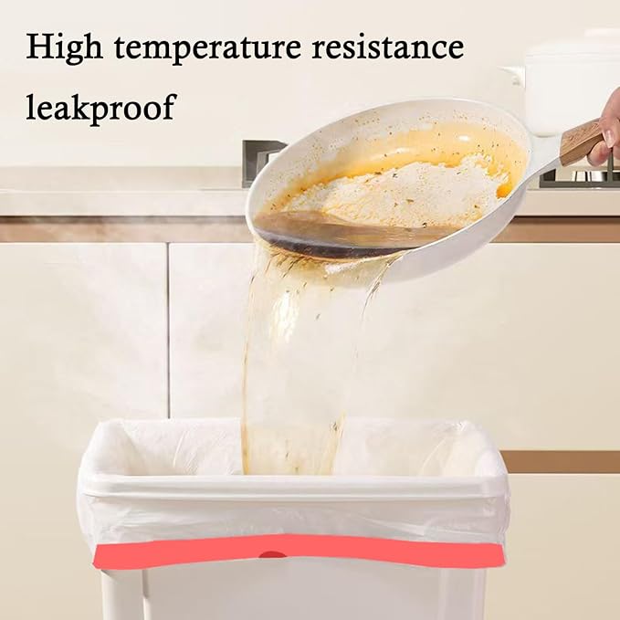 Ultra Thick Heavy Duty Plastic 16-18 Gallon Drawstring Trash Bags White Leak - Image 4
