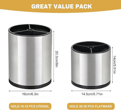 2Pack Kitchen Utensil Holder Set - Image 2