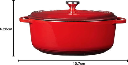 Lodge 7 Quart Enameled Cast Iron Oval Dutch Oven - Image 6
