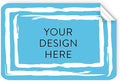 100 Custom Vinyl Stickers - Upload Your own Image, Text, Design, Logo - Personalized Logo Labels for Handmade, Packaging, Bottle, Jars, Candle, Brand Stickers (Blue Swirls, 4x2)