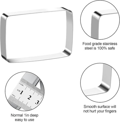 Rectangle Round Corner Cookie Cutters Egg Biscuit - Image 2
