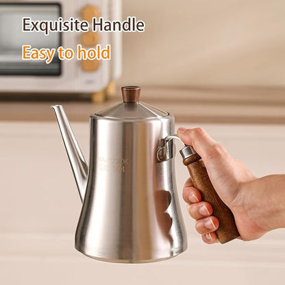 18/8 Stainless Steel Olive Oil Dispenser 1000ml/33.8oz Drip-Free Pouring Oil - Image 3