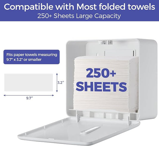 Multifold Paper Towel Dispenser Wall Mount – Large Capacity C-Fold, and Folded - Image 2