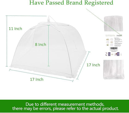 Pop-up Picnic Food Tent Covers, 17x17Inch Foldable Mesh Screen Food Covers - Image 7