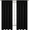 BGment Black Out Thermal Curtains 63 Inch Length for Bedroom 2 Panels - Room Darkening Window Drapes with Rod Pocket Insulated Blinds Privacy for Living Room, 42 x 63 Inch