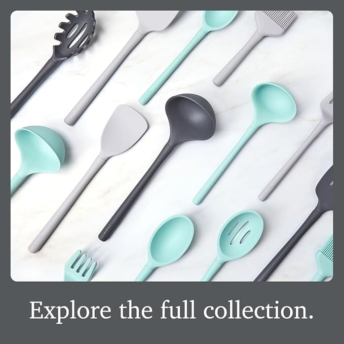 Tovolo Flex Core Small Silicone Ladle Aqua Seafoam Green Heat Safe Silicone - Image 6