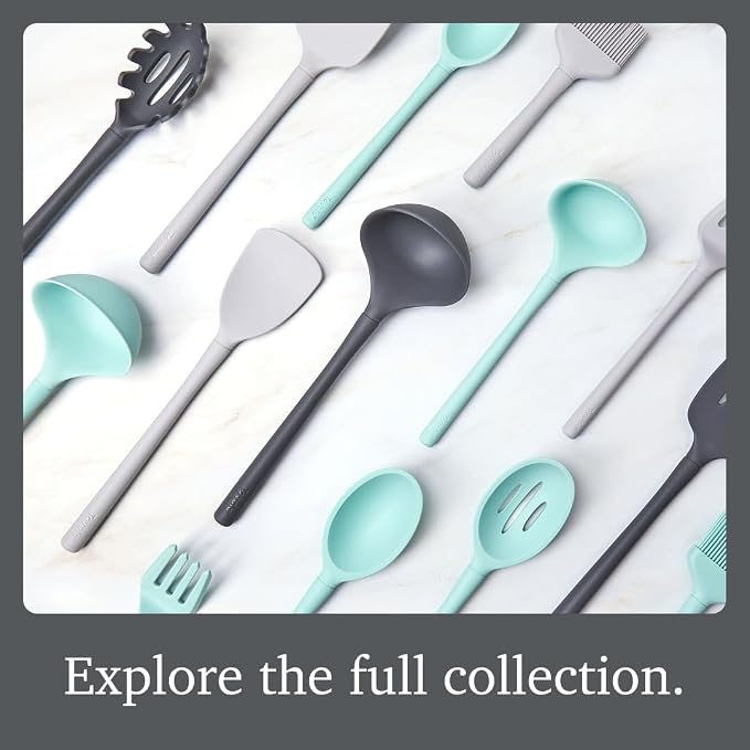 Tovolo Flex Core Silicone Ladle BPA Free Aqua Seafoam Green Deep Silicone Soup - Image 6