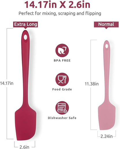 14in Extra Large Silicone Spatula: U-Taste 600ºF Heat Resistant Flexible - Image 2