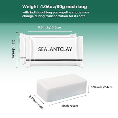 Pack of 20 White Seal Putty Waterproof Duct Seal Repair Sealing Clay, Quick - Image 3