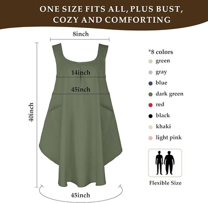 Apron for Women with Pocket Cotton Linen, Japanese Cross Back Apron for - Image 2