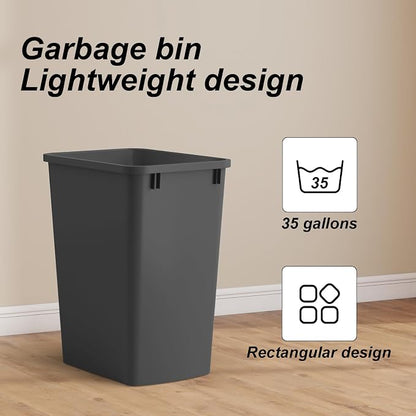 ROOMTEC 35QT Kitchen Trash Can, Sturdy and Lightweight Slim Trash Can, Trash - Image 8