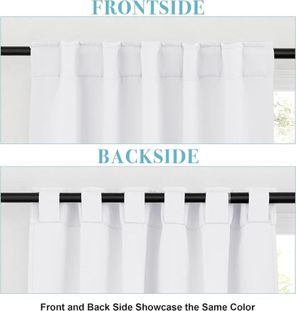RYB HOME Small Window Curtains Blackout, Privacy Thermal Insulating Drapes - Image 2