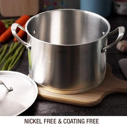 HOMI CHEF HEAVY ECOLOGICAL NICKEL FREE Stainless Steel Stock Pot 8QT - Image 3