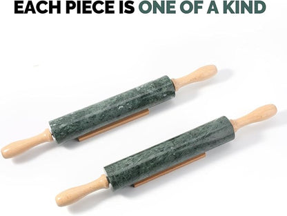 Koville Indian Natural Marble Rolling Pin, Non-Stick Polished Dough Roller - Image 6