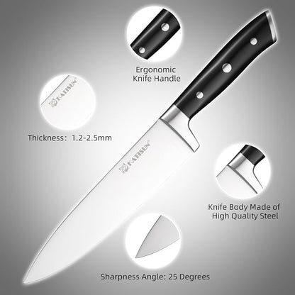 8 Piece German Stainless Steel Knife Set - Image 3
