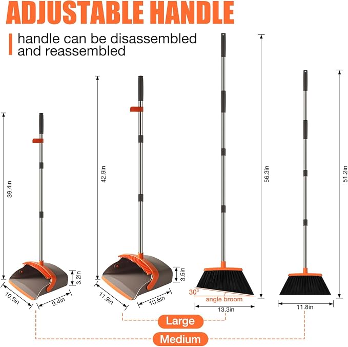 Broom and Dustpan Set, Upgraded Broom - Image 2
