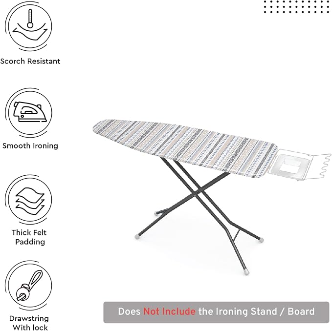 Encasa XO Ironing Board Cover and Pad 54"x15" - Image 3