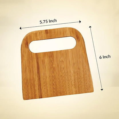Mrs. Anderson’s Baking Bench Dough Scraper, Natural Bamboo 5.91" x 5.63" - Image 4