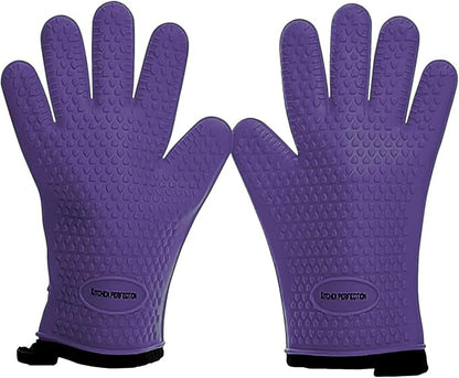 KITCHEN PERFECTION S Silicone Smoker Oven Gloves -Extreme Heat Resistant BBQ by Kitchenperfection