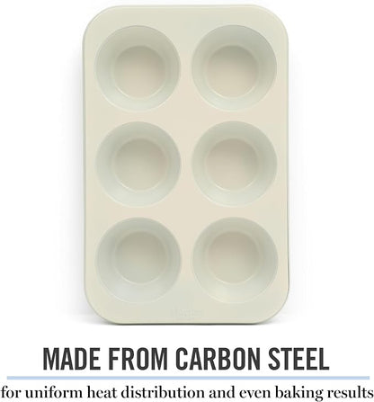 Martha Stewart Gallen 6 Cup Nonstick Carbon Steel Muffin and Cupcake Pan - Image 4