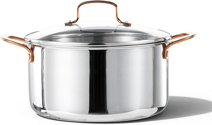 CAROTE 6 Qt Tri-Ply Stainless Steel Stockpot, Non-Toxic Stock Pot by CAROTE