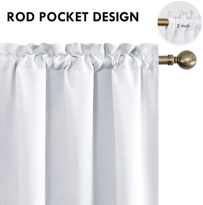 DWCN Greyish White Blackout Curtains - Image 4