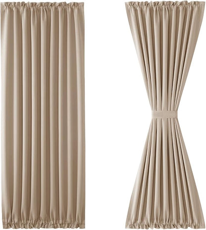 DWCN French Door Curtains – Rod Pocket Thermal Blackout Curtain - Image 7