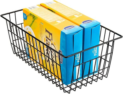 SANNO Wire Storage Baskets Freezer Baskets Farmhouse Organizer Storage Bins - Image 7