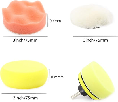 74PCS 3Inch Car Headlight Restoration and Polishing Kit, Sanding Discs - Image 3