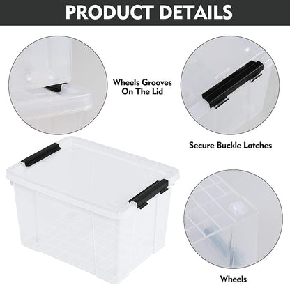 4-Pack Plastic Storage Bins - Image 3