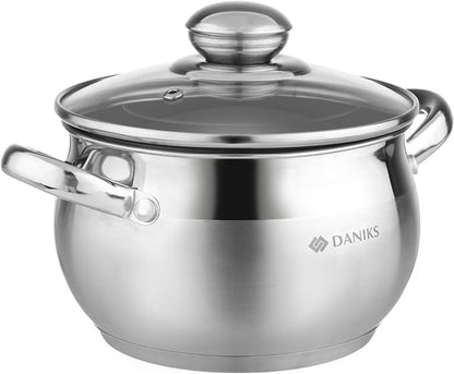Daniks Classic 2 Quart Stainless Steel Stock Pot by Daniks