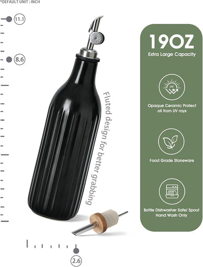 FE FUN ELEMENTS Olive Oil Dispenser Bottle, 19 oz Oil Dispenser - Image 2