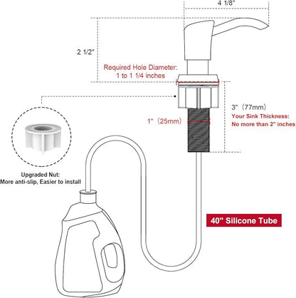 GAGALIFE Built in Counter Soap Dispenser - Image 3
