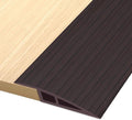 Vinyl Door Threshold Flooring Transition Strip Self Adhesive Carpet Edging Strip for Laminate Doorway Edge Threshold from 3/5" to 4/5" (Black Walnut Wood Grain, 6.6 Ft)