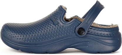 Womens Mens Fur Lined Clogs Waterproof Garden Shoes Winter Warm Fleece Lining - Image 2
