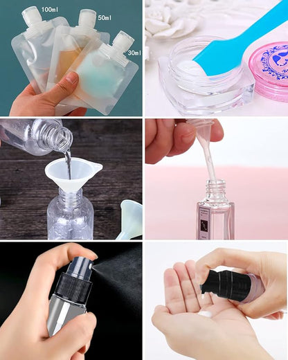 17 Pack Travel Pouches for Toiletries, TSA Approved, Portable Containers - Image 6
