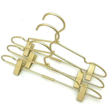 12.5" Gold Metal Baby Clothes Clips Hanger Children Kids Coat Hanger Display - Image 9