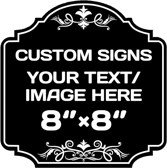 Personalized Aluminum Metal Signs - Weatherproof, Custom Text & Picture, Multiple Sizes, Hazard, Garden, Custom Door, Business Signs