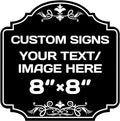 Personalized Aluminum Metal Signs - Weatherproof, Custom Text & Picture, Multiple Sizes, Hazard, Garden, Custom Door, Business Signs