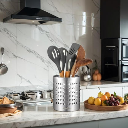 KSENDALO Metal Utensil Holder Set, Small SUS304 Steel Utensil Holder Flatware - Image 3