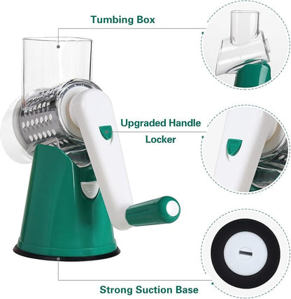 Cambom Rotary Cheese Grater Hand Crank Cheese Shredder - Image 7