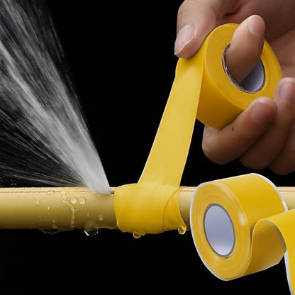 Self Fusing Silicone Tape 2 Rolls 1 in x 10' Yellow Waterproof Rescue Tape - Image 8