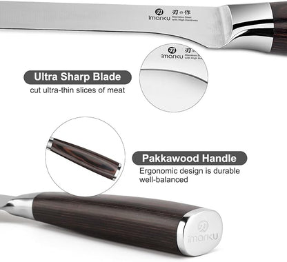 imarku Fillet Knife, German High Carbon Boning Knife, 6-Inch Stainless Steel - Image 8