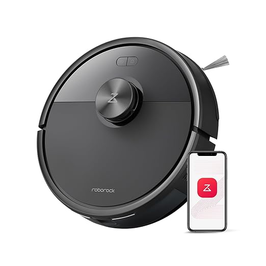 roborock Q7 M5 Robot Vacuum and Mop Combo, 10,000Pa HyperForce Suction, Robotic Vacuum Cleaner, Dual Anti-Tangle System, APP-Controlled Mopping, LiDAR Navigation, for Pet Hair and Carpet, Black