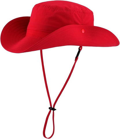 Connectyle Sun Hat for Men Women Outdoor UV Protection Safari Hat for Fishing Hiking Gardening Breathable Cowboy Hat UPF50
